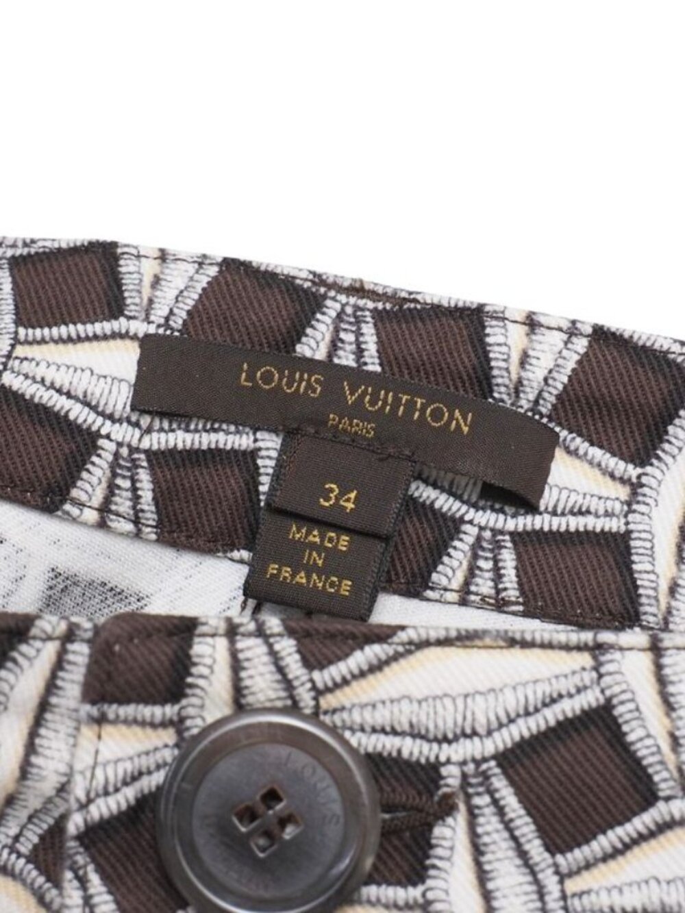 Louis Vuitton Pants Size 34 all Over Patterned Straight Stretch Cropped - Picture 9 of 11
